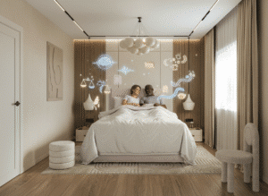 couple in higgys bed great sleep