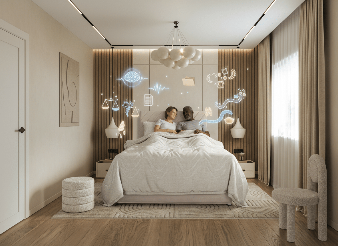 couple in higgys bed great sleep